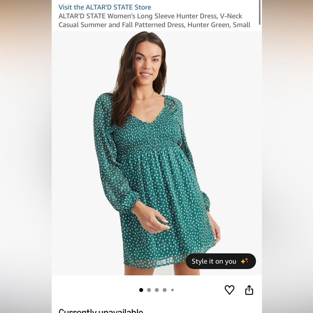 Liberty Love Green Floral  Dress